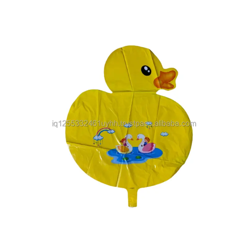 Warehouse Customization Cute Yellow Fat Duck Cartoon Foil Balloon Animal Shape Foil Balloon