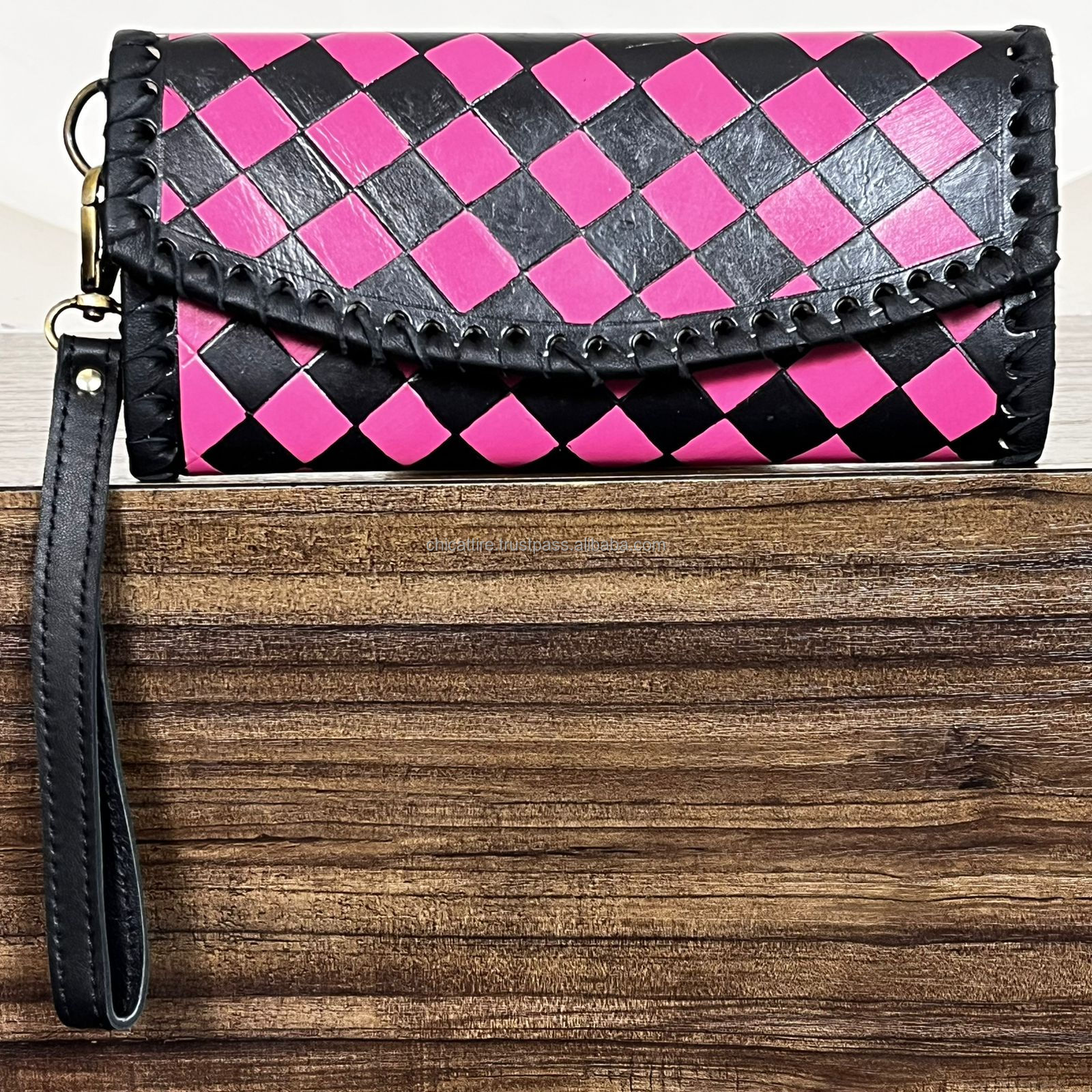 Pink & Black Checkered