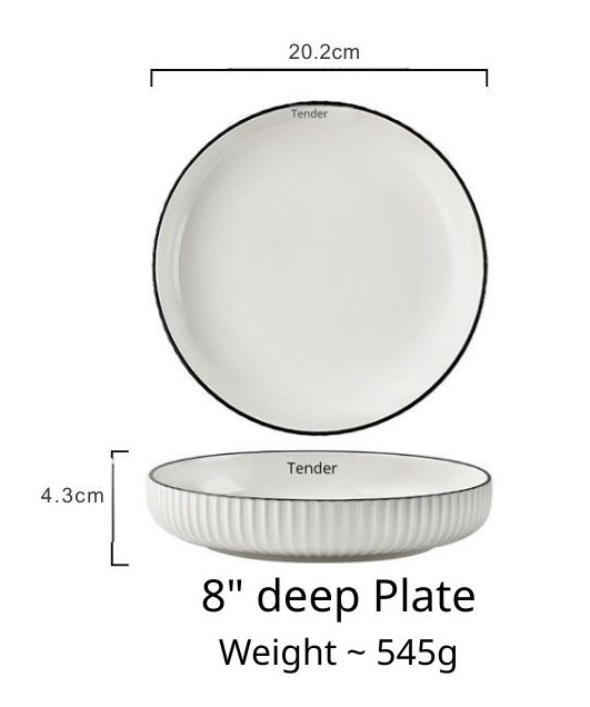 8" deep plate
