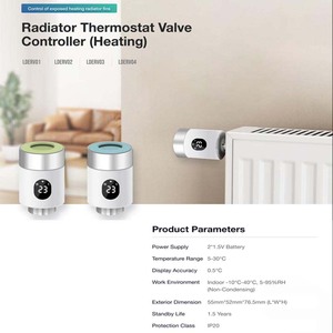 2025 белый ПК цифровой термостат клапан Zigbee Беспроводной умный радиатор термостат домашний отель Электрический обогрев пол - Product Image 2