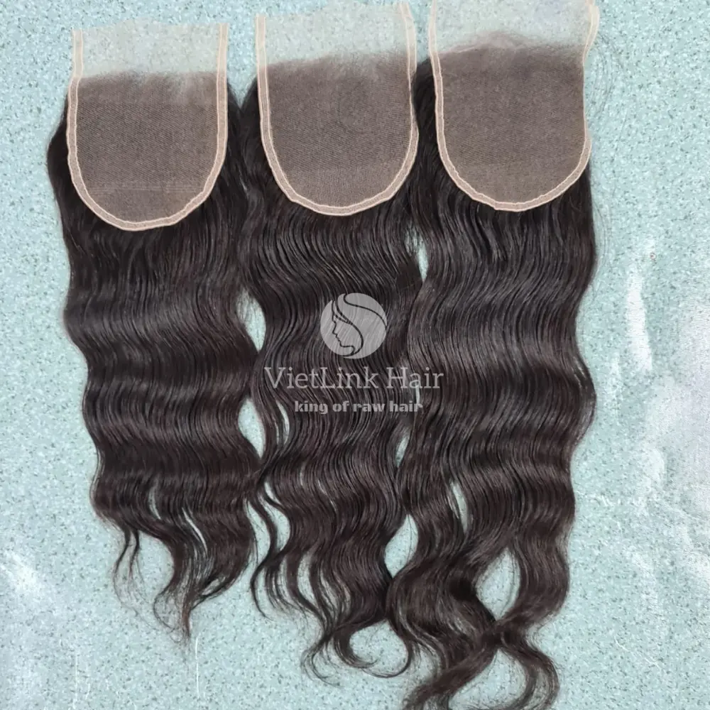 Natuurlijke Look Golvende Sluiting Cambodian Rauw Haar Onverwerkte Hair Extensions Hd Kant Menselijk Haar Van Vietlink