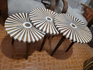 Iyi yeni Vintage akasya ahşap kemik kakma konsol masa Luxe Villa giriş okul-luxe ev dekor tarafından düğün hediye fikri - Product Image 3