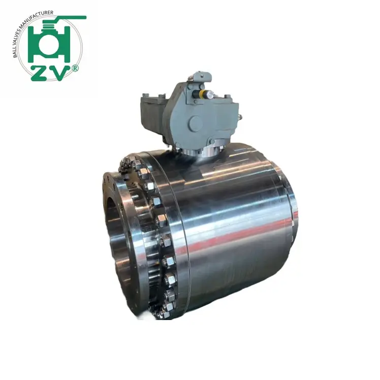 Stainless steel trunnion mounted chemical 8 inch 150 RFxRF ball valve