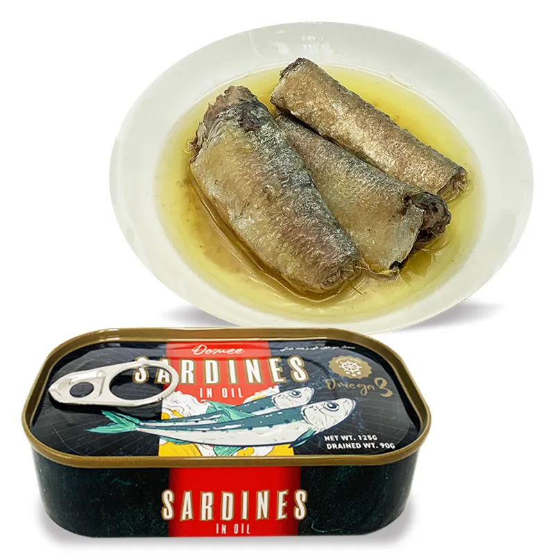 Hot Sale Beste Qualität 125g Sardine in Pflanzenöl Sardinen können Hersteller