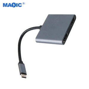 Computer Hardware Software 2 in 1 USB C Hub Type C to <strong>HDMI</strong> Adapter USB C to <strong>Dual</strong> <strong>HDMI</strong>