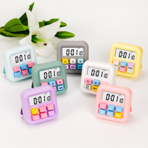 Semplice orologio da parete con timer digitale con zucchero quadrato orologio da parete con conto alla rovescia silenzioso per imparare l'orologio per bambini - Product Image 5