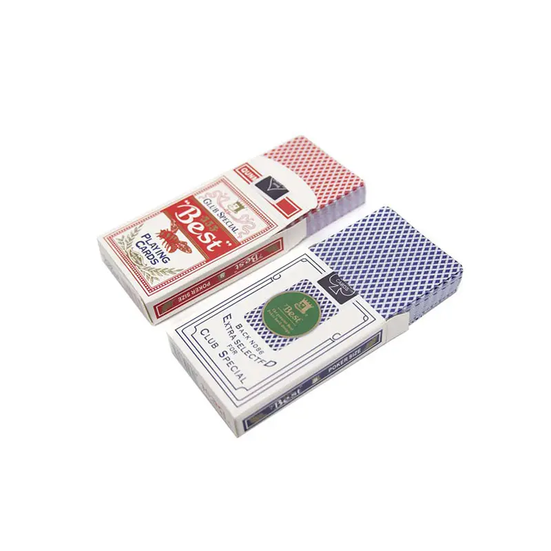 उच्च गुणवत्ता वाले मैट सतह अनुकूलित पोकर कार्ड बैकरेट पेपर पोकर कार्ड पेशेवर प्लास्टिक खेल कार्ड