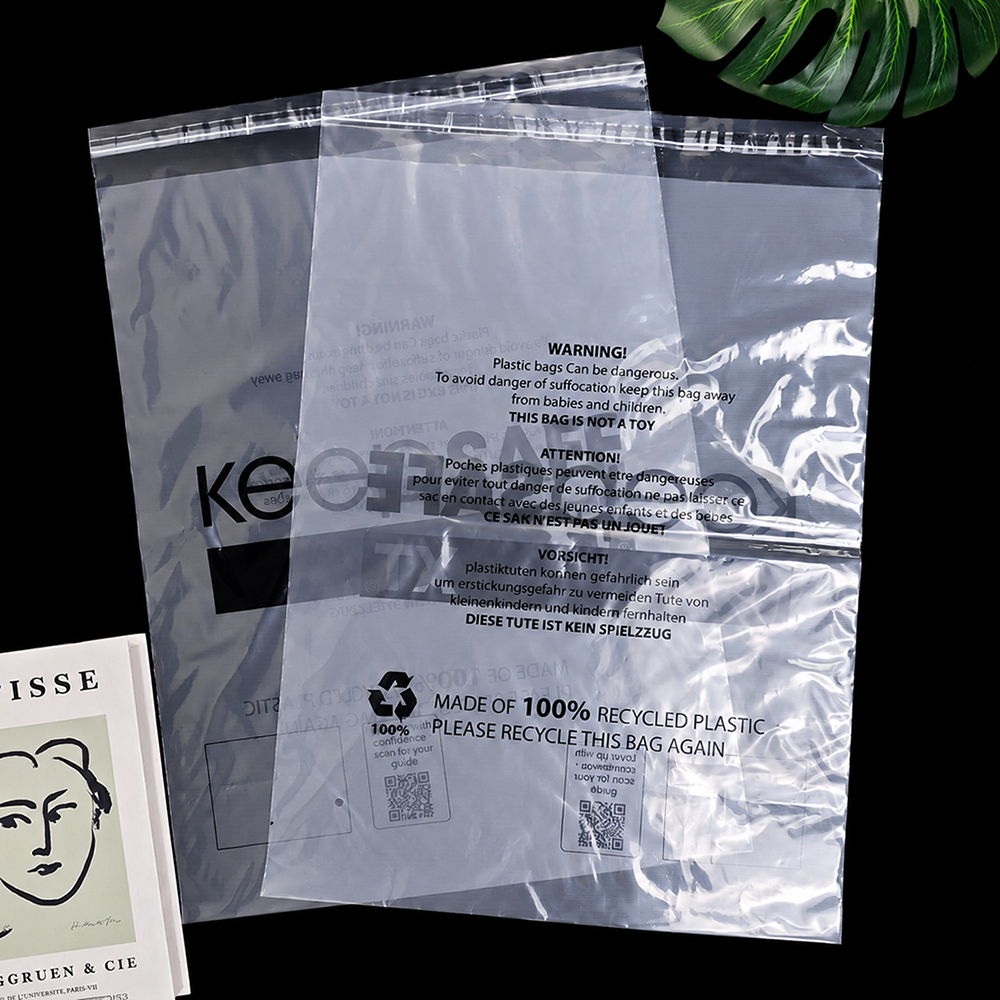 GRS / EN15343 Recycled Self-Adhesive Bag