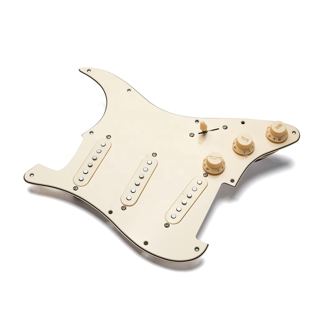 High-quality Electric Guitar Prewired SSS Pickguard with vintage wiring and hand wound vintage pickups CTS pots White