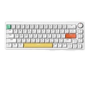 AG68 Tecla completa Interruptor de intercambio en caliente Tipo C Con cable Plug and Play Junta de iluminación arcoíris Ergonomía Gaming Teclado mecánico con perilla - Product Image 1