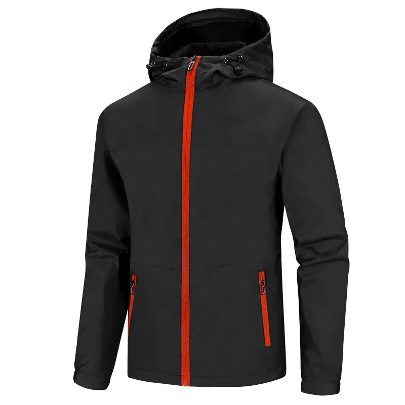 Veste de course tactique à coquille souple pour hommes, veste de pluie imperméable à coquille souple noire pour le travail décontracté 2021