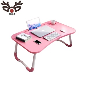 Mesa plegable para computadora portátil con portavasos, escritorio para computadora para cama - Product Image 1