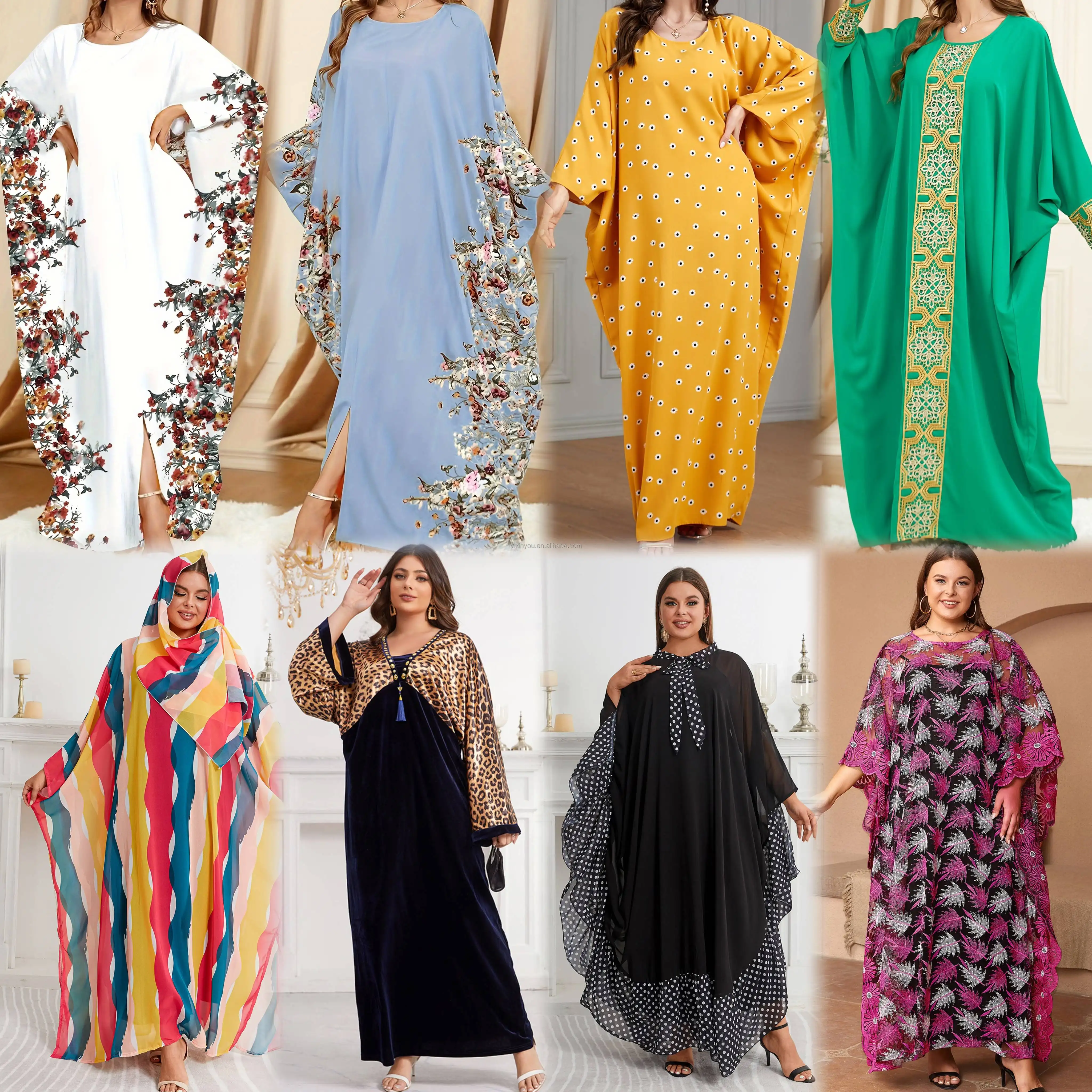 Robe Abaya longue à couverture complète pour femmes musulmanes vêtements islamiques robe grande taille