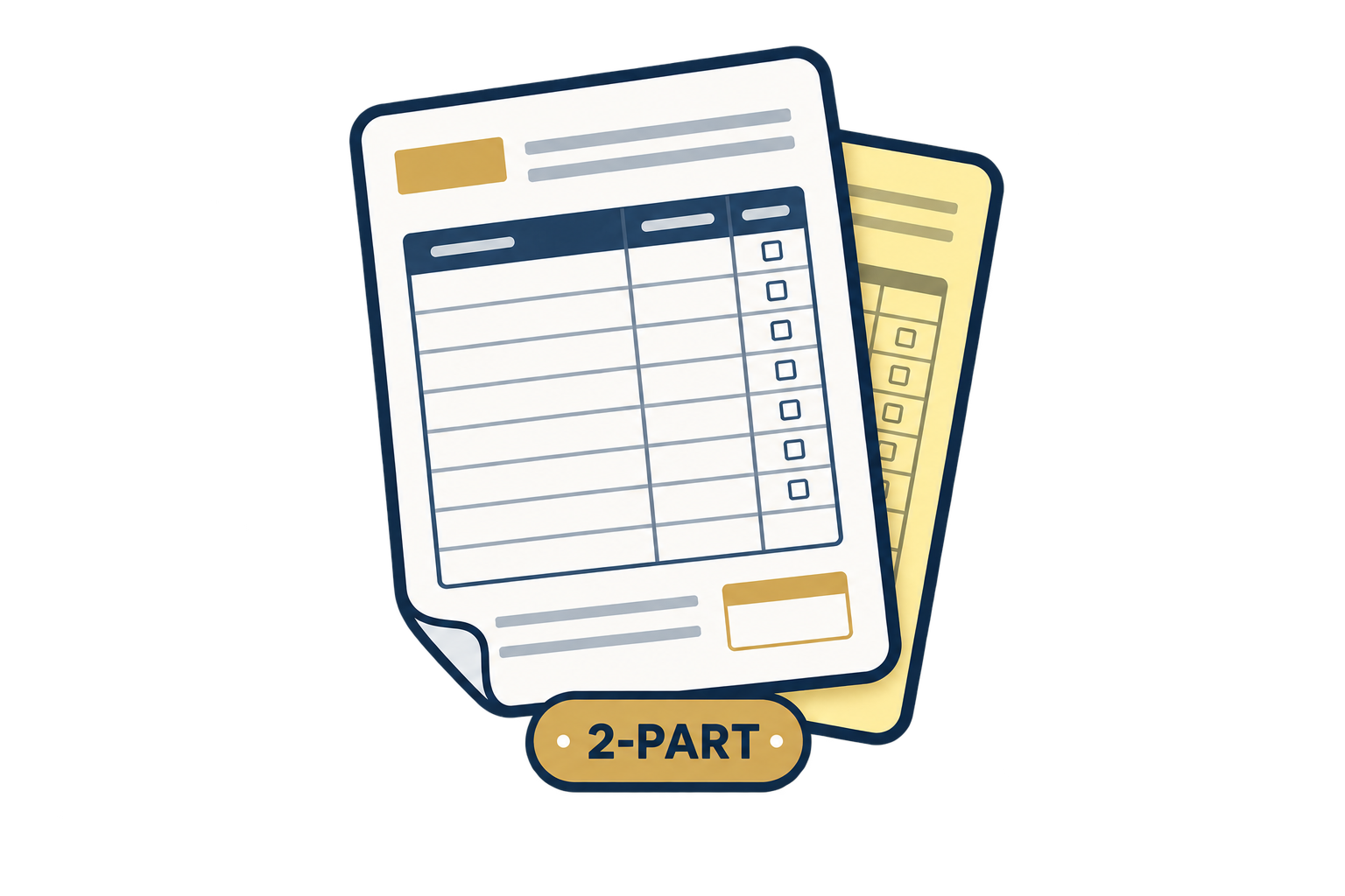 Formulario autocopiativo de 2 partes NCR