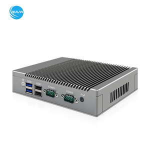 OEM Mini PC NUC J1900 + 8GB + 2LAN Dual LAN 2 Pantalla CE Computadora industrial integrada sin ventilador con sistema operativo WIN10 Stock disponible - Product Image 1