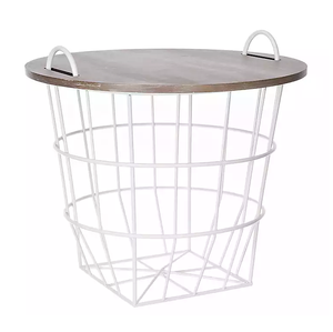 Fantasia Hot Sell Design De Luxo <span class=keywords><strong>Multi</strong></span> Funcional Mesa De Café De Metal De Madeira Top Sala De Estar Móveis Redonda Mesa Lateral De Café
