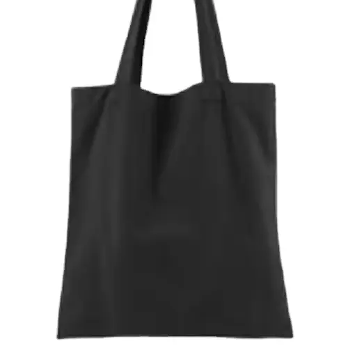 Sacola de compras em algodão preto com logotipo personalizado, sacola de compras em algodão preto sustentável, sacola de compras em lona com logotipo reutilizável, novidade na moda