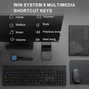 Rapoo 8100GT Custom Membrane 105Key <strong>Keyboard</strong> Mouse Combo Trading Wireless Gaming Tablet <strong>with</strong> <strong>Keyboard</strong> - Product Image 5