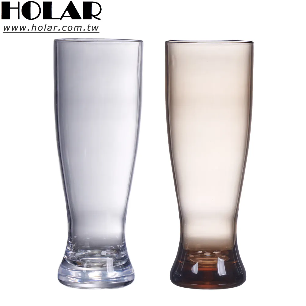 [Holar] 대만, 맥주 마시는 행복을위한 재사용 가능한 비산 방지 아크릴 플라스틱 핵 필스너 안경