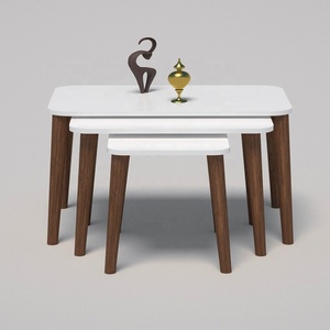 FurnatureDesign Customized Solid Wood Leg <strong>Nesting</strong> Coffee <strong>Tables</strong> Set 3 <strong>Rectangular</strong> Tea <strong>Table</strong> for Living Room and Home Use - Product Image 1