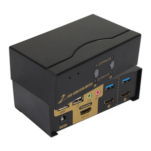 VCOM HDMI <strong>1</strong>.4V <strong>KVM</strong> <strong>Switch</strong> 4K 30Hz 2 in <strong>1</strong> Out Dual Computers Sharing Monitor Keyboard Mouse USB