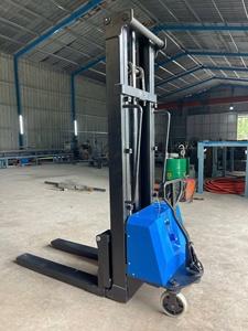 Prezzo a buon mercato per 1,5 Ton Pallet <span class=keywords><strong>Stacker</strong></span> elettrico M1-1,5 T-2M batteria al piombo idraulico carrello elevatore pedonale del motore di garanzia 1 anno