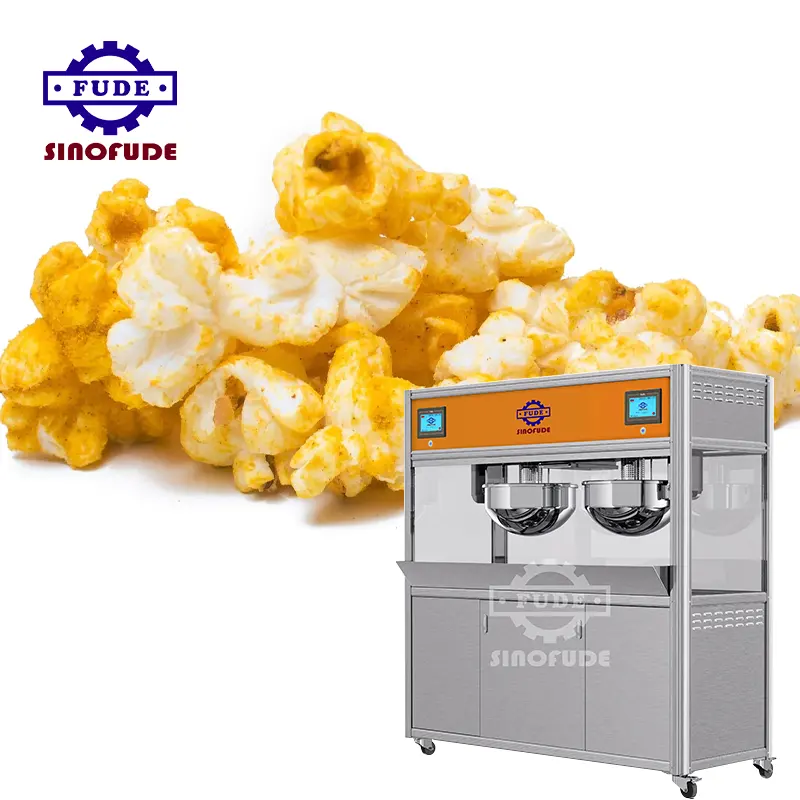 Máquina de palomitas de maíz caramelo para hacer palomitas de sabor para cine de pequeñas empresas