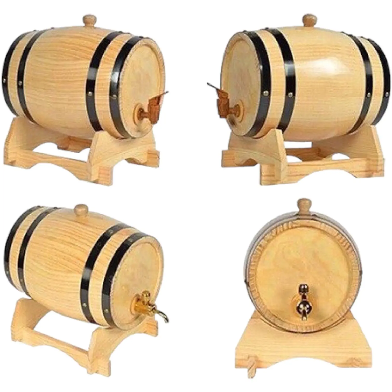 व्हिस्की रम बॉर्बन टकीला बीयर के लिए कस्टम सॉलिड पाइन लकड़ी का वाइन बैरल, वियतनाम फैक्ट्री OEM/ODM में निर्मित वाइन के लिए लकड़ी का बैरल