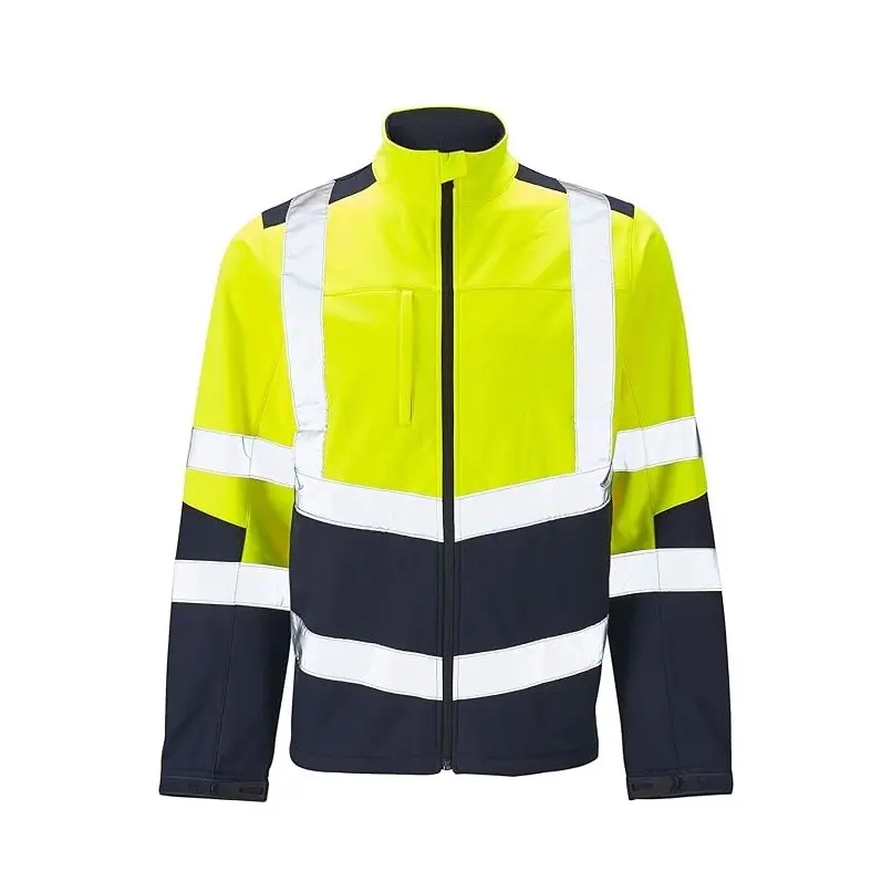 Su misura fabbricazione Hi Vis Workwear riflettente di sicurezza softshell giacca migliore qualità e prezzo conveniente