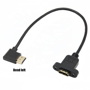 Ce Rohs Certified Low Moq Hdmi Male to Female Panel Mount Adapter Extension Cable with Flange Mounting Screw Oem Supplier - Product Image 5