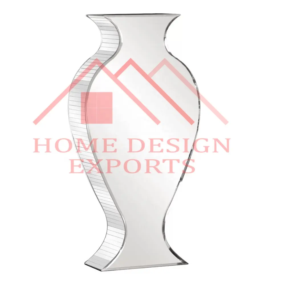 Home Dekorative Spiegel Blumenvasen zum Verkauf Moderne Glasboden Trompeten vase für Hochzeit Mittelstücke Boden New Cube Spiegel Vase