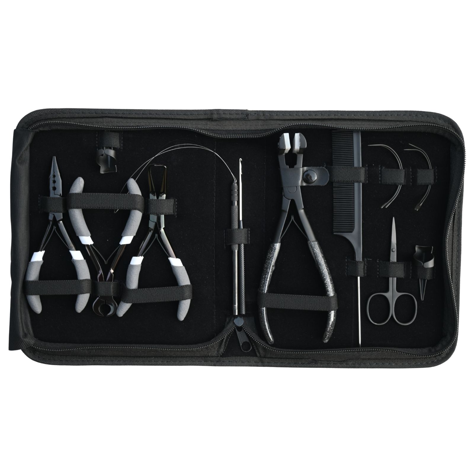 Black hair Extension Tools Kit