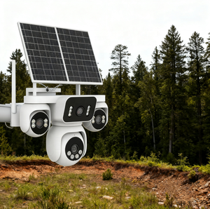 Kamera keamanan 4G Solar PTZ luar ruangan 6MP 10x Zoom Warna penglihatan malam Audio dua arah Pan-Tilt Cloud IP66 tahan air - Product Image 5