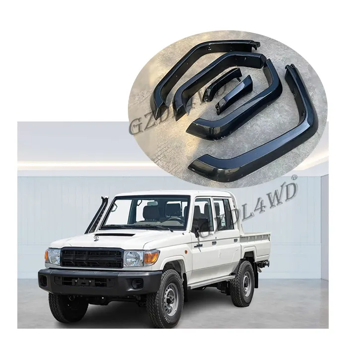 Pickup Truck phụ kiện không khoan mịn Fender Pháo Sáng cho Land Cruiser 70 Series lc79 4 cửa kép Cab hzj79 vdj79 đôi cab