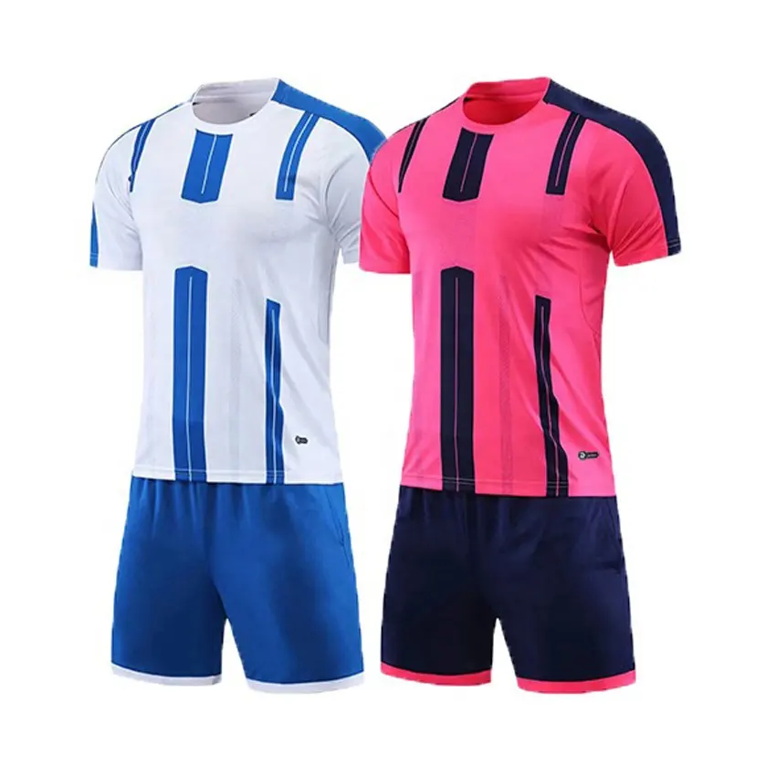 Venta al por mayor de camisetas de fútbol multicolor sublimación proveedor personalizado equipo de impresión de letras uniforme de fútbol par