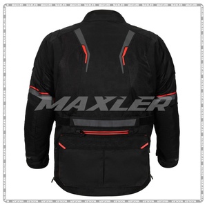 CE onaylı erkek motosiklet Touring ceket hava delikleri ile 3/4 su geçirmez yansıtıcı ceket şeritler ve çıkarılabilir astar ceket