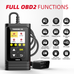 THINKOBD 100 Motor OBD2 Scanner Fehler code leser mit vollständigen OBD2-Funktionen O2-Sensor/Smog-Test CAN-Diagnosescanner-Tool - Product Image 5