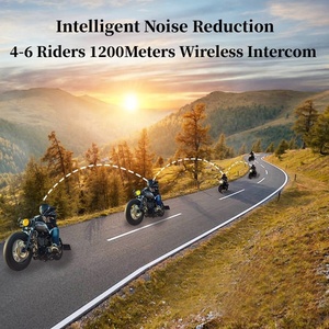 Auriculares para casco de motocicleta, intercomunicador impermeable, sistema de comunicación inalámbrico para motoristas - Product Image 3