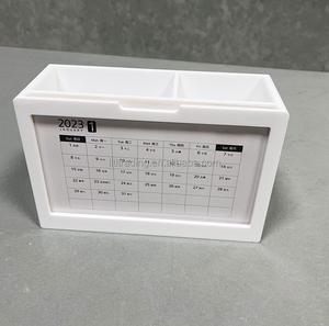 Mini Acrylic Perpetual Lịch Tùy Chỉnh Thời Trang Bảng Trắng Top Acrylic Lịch Chủ Đứng Hộp Trường Hợp Chủ Món Quà Lưu Niệm - Product Image 4