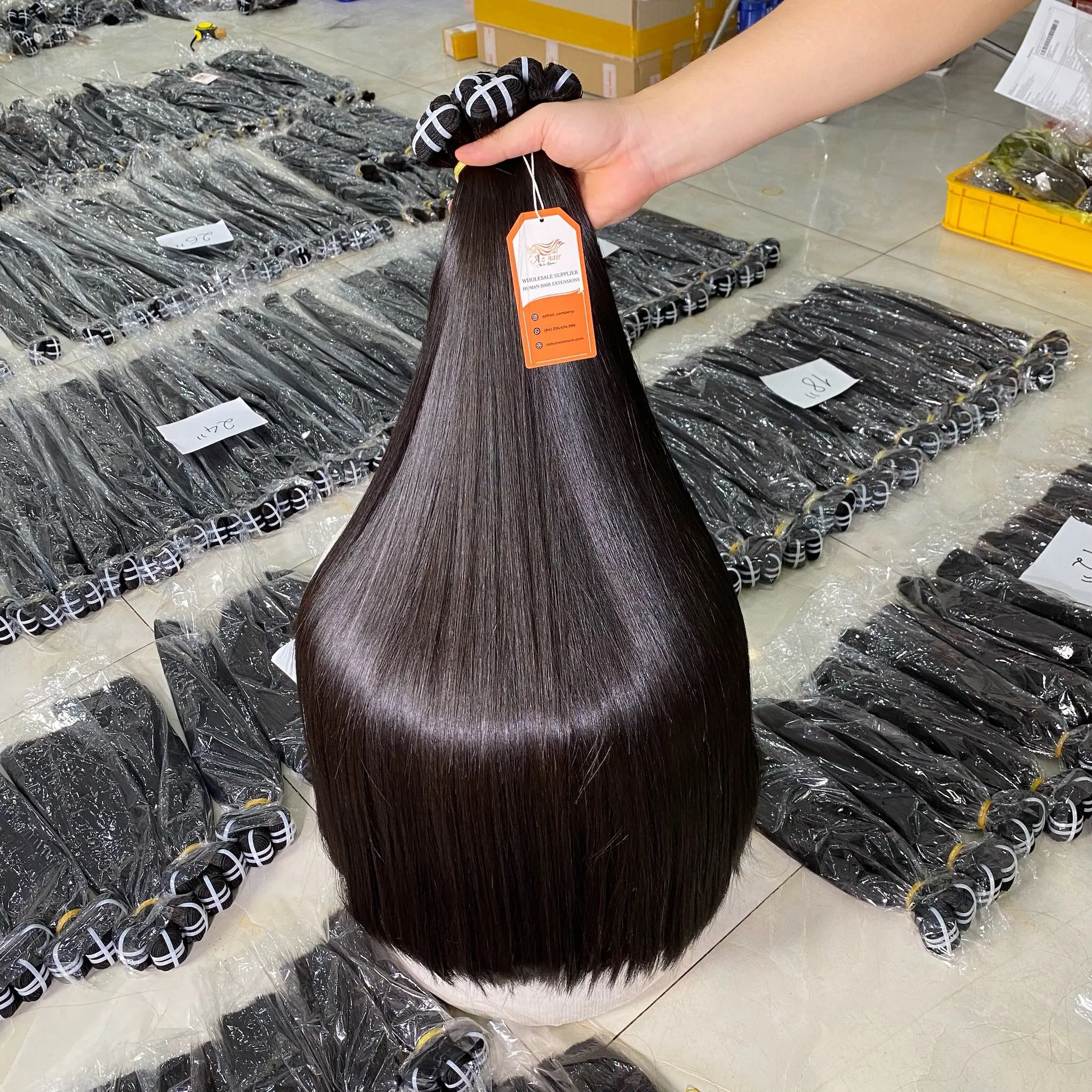 Paquets de cheveux de trame de qualité 12A Super Double Drawn Extensions de cheveux humains Fournisseur de confiance Expédition dans le monde entier