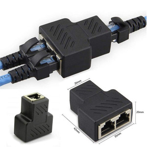 RJ45 <strong>Network</strong> Splitter <strong>Adapter</strong>, 1 to 2 Port LAN CAT6 RJ45 <strong>Network</strong> Three-way Head Splitter <strong>Network</strong> Extension <strong>Adapter</strong> - Product Image 3