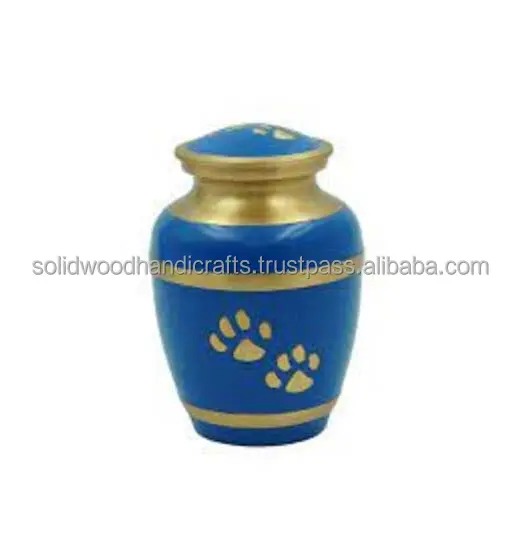 Eco-friendly Funeral Brass Pet Cremation Urns Memorial Cat Dog Pet Urns For Ashes customized wholesale pet urns