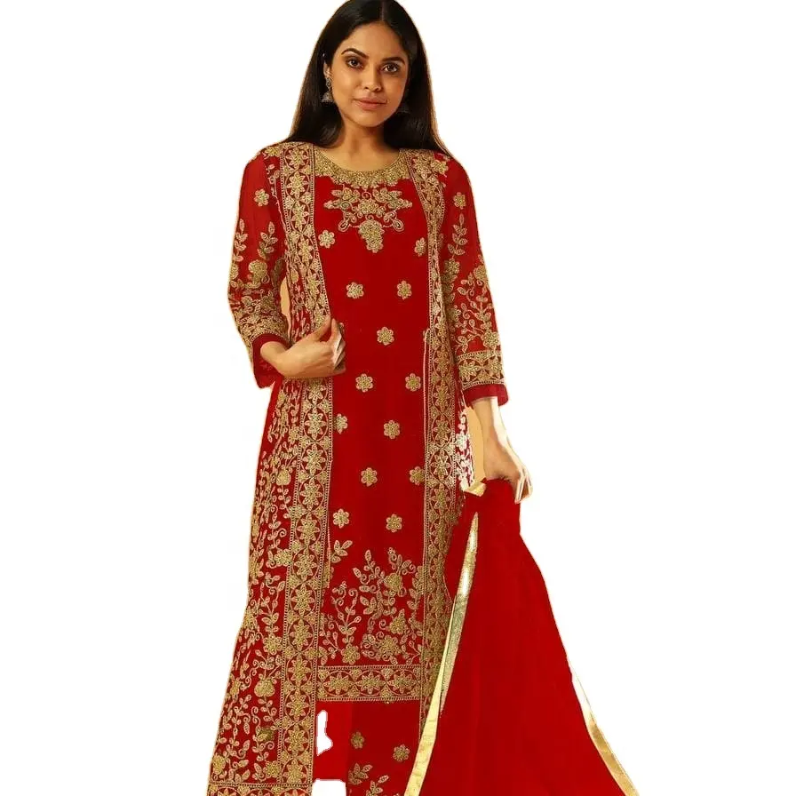 Nuovo Designer abbigliamento etnico rete pesante Salwar Kameez abbigliamento per feste di matrimonio per donna prezzo basso a prezzi accessibili