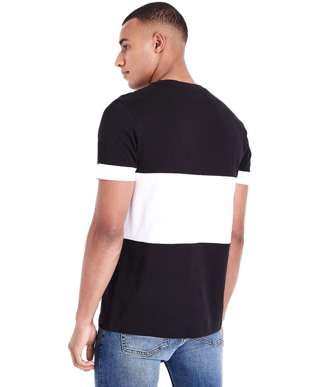 Camiseta negra personalizada para hombre, Camisa larga 100% algodón promocional, barata, de alta calidad, venta al por mayor, nueva