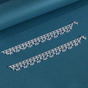 Yeni 925 ayar gümüş pembe boncuk baskılı gümüş kaplama halhal kadınlar için ayak zinciri ayak bileği aşınma takı özel asılı payal - Product Image 6