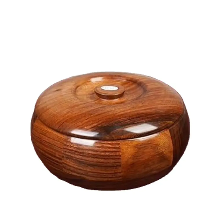 Petits coffrets cadeaux en bois simples personnalisés Boîte de rangement ronde décorative pour bagues à bijoux en bois Boîte à bijoux en bois