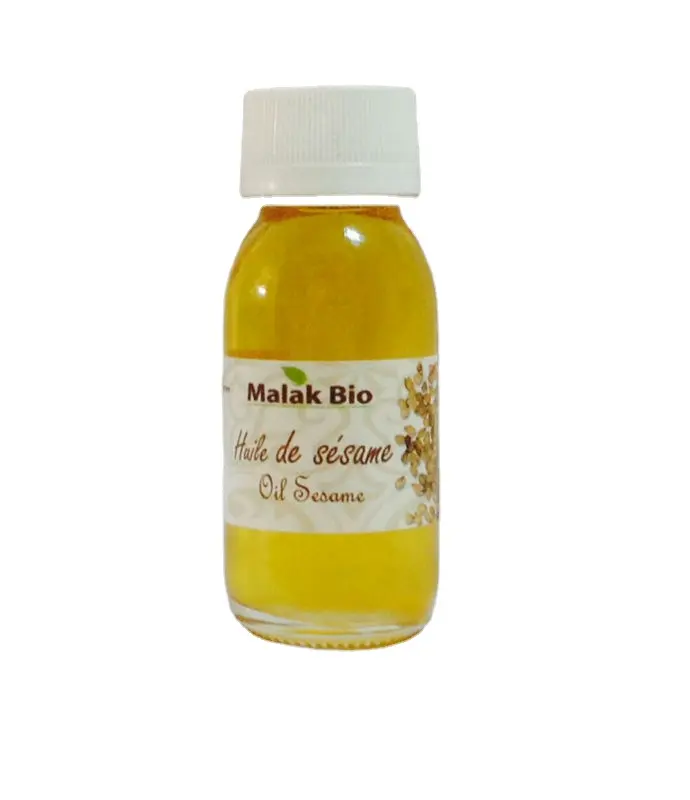 Malak óleo de semente de sésame biométrico, orgânico certificado, untoasted, virgem inrefinada, puro e natural, frio prensado 100% puro