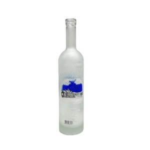 最新设计蓝色伏特加酒瓶玻璃材料古怪伏特加酒瓶750毫升 - Product Image 1