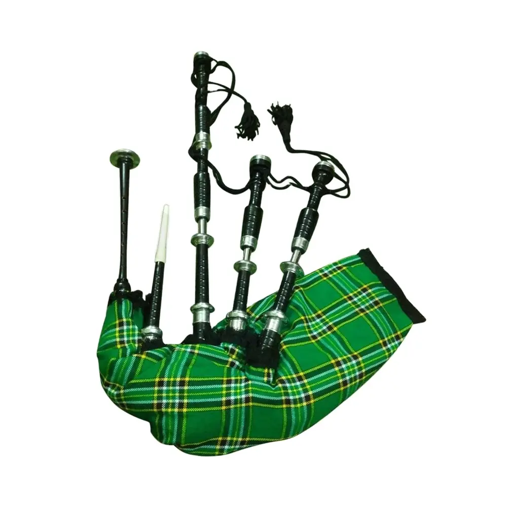 Groothandel Op Maat Gemaakte Schotse Highland Band Pipe Band Te Koop Parade Muziekinstrumenten Te Koop Mars Groene Doedelzak