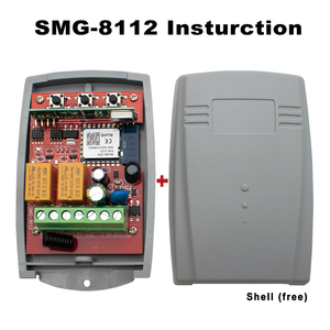 SMG-8112 פותחן דלתות WiFi אוניברסלי באיכות גבוהה מוסך חכם חיים 433MHz מקלט שער 12v 24v 220v 230v מתג 2CH מודול